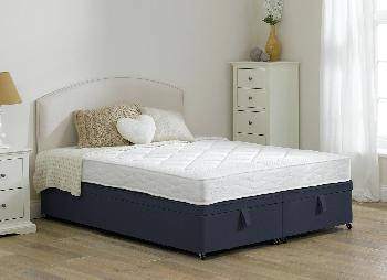 Taylor Open Spring Ottoman Divan Bed - Soft - Blue - 4'6 Double