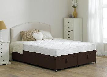 Taylor Open Spring Ottoman Divan Bed - Soft - Mocha - 4'6 Double