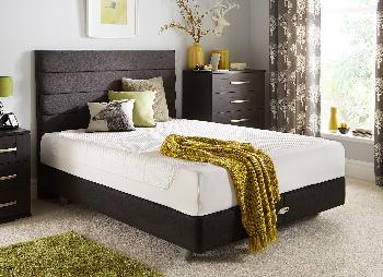 TEMPUR Cloud Deluxe 27 and Luxury Divan Bed With Legs - Charcoal - Medium - 4'6 Double