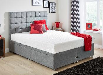 TEMPUR Original 21 Mattress and Luxury Divan Bed Light Grey - Firm - 3'0 Single