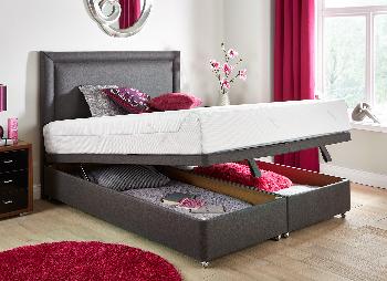 TEMPUR Sensation Deluxe 27 and Luxury Ottoman - Dark Grey - Medium - 4'6 Double