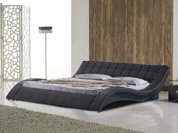 TGC Cosmo Double Black Faux Leather Bed Frame