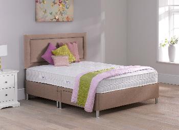 TheraPur Affinity Divan Bed With Legs - Medium - Oatmeal - 4'0 Small Double