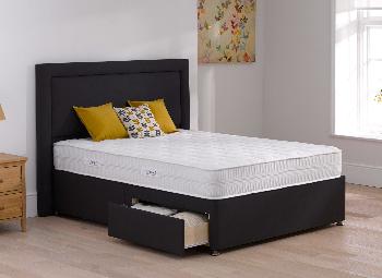 TheraPur Entice Divan Bed - Medium - Carbon - 4'6 Double