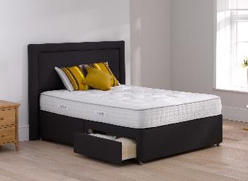 TheraPur Serenity Divan Bed - Medium Soft - Carbon - 4'6 Double