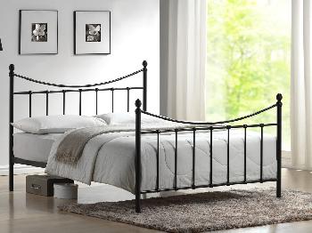 Time Living 4ft Alderley Small Double Black Metal Bed Frame