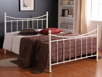 Time Living 4ft Alderley Small Double Ivory Metal Bed Frame