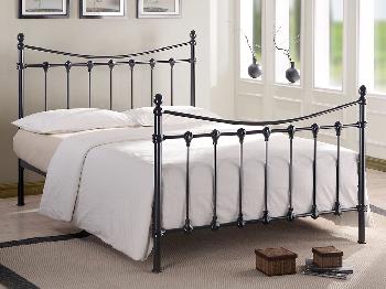 Time Living 4ft Florida Small Double Black Metal Bed Frame