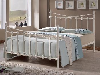 Time Living 4ft Florida Small Double Ivory Metal Bed Frame
