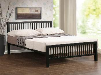 Time Living 4ft Meridian Small Double Black Metal Bed Frame