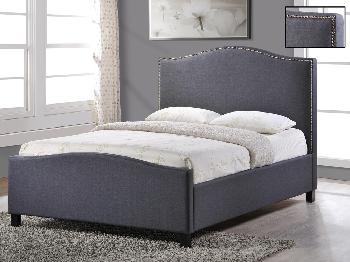 Time Living 4ft Tuxford Small Double Grey Fabric Bed Frame