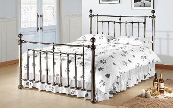 Time Living Alexander Metal Bed Frame, Double, Crystal Finials