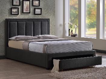 Time Living Atlanta Double Grey Fabric Bed Frame