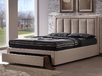 Time Living Atlanta King Size Sand Fabric Bed Frame