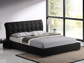 Time Living Boston Double Black Faux Leather Bed Frame