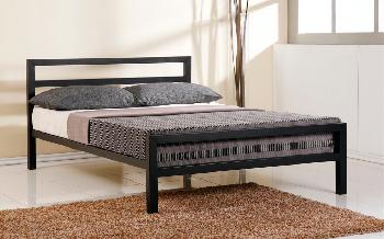 Time Living City Block Metal Bed Frame, Single, Black