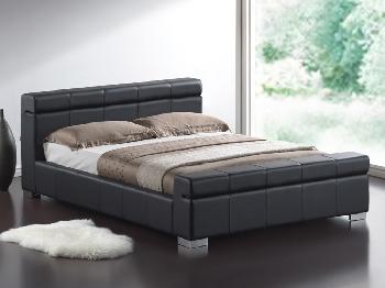 Time Living Durham Double Black Faux Leather Bed Frame