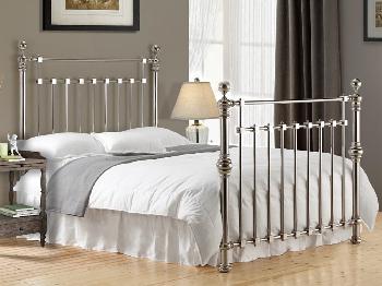 Time Living Edward King Size Chrome Bed Frame