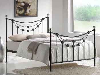 Time Living Forse Double Black Metal Bed Frame