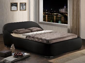 Time Living Manhattan Double Black Faux Leather Bed Frame
