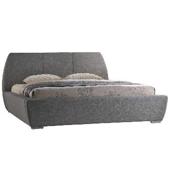 Time Living Naxos Bed Frame in Grey - Superking