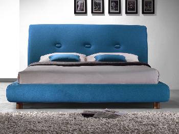 Time Living Sache Double Teal Fabric Bed Frame