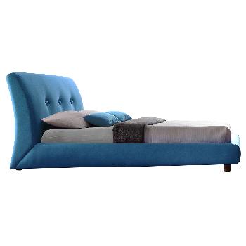 Time Living Sache Teal Upholstered Bed Frame Sache Upholstered Bed Frame Teal Blue Double