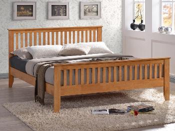 Time Living Turin King Size Honey Oak Bed Frame