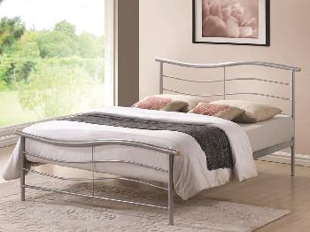Time Living Waverley Double Silver Metal Bed Frame