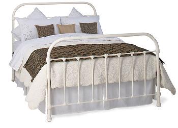 Timolin Ivory Metal Bed Frame - 4'6 Double