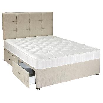 Tulip Ortho Divan Set Kingsize No Drawers Natural