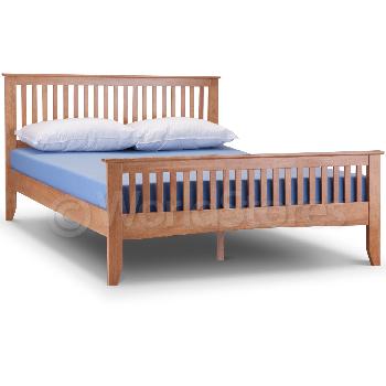 Turin Honey Oak Wooden Bed Double