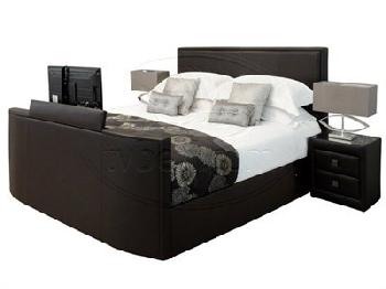 TV Bed Ltd New York TV Bed in Chocolate 4' 6 Double Chocolate TV Bed