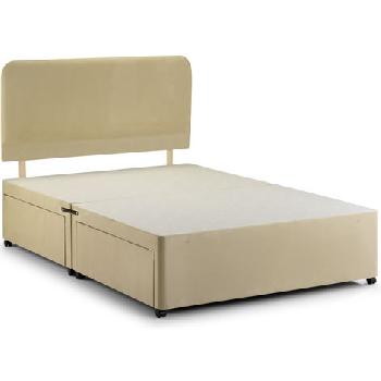 Universal Suede Deluxe Divan Base Double - 4 Drawers - Chocolate