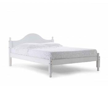 Veresi Long Wooden Bed Frame Double Whitewash