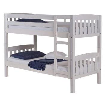 Verona America Kids Bunk Bed in Whitewash Short Small Single