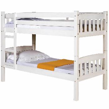 Verona America Whitewash Bunk Bed Verona American Whitewash Wooden Bunk Bed