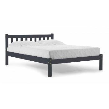 Verona Belluno Long Wooden Bed Frame Double Graphite