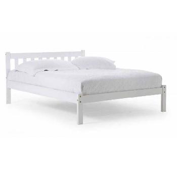 Verona Belluno Long Wooden Bed Frame King Whitewash