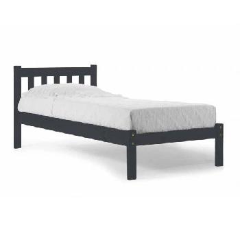 Verona Belluno Long Wooden Bed Frame Single Graphite