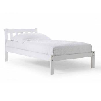 Verona Belluno Long Wooden Bed Frame Single Whitewash