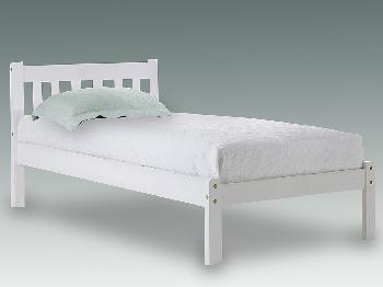 Verona Belluno Single White Wooden Bed Frame