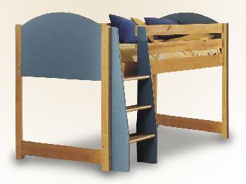 Verona Blue Mid Sleeper Pine Bed Frame