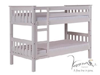 Verona Design Ltd Barcelona Bunk Whitewash 2' 6 Small Single Whitewash Bunk Bed