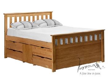 Verona Design Ltd Captains Ferrara Storage Bed 5' King Size Antique Storage 2 Sides (8 Drawer) Cabin Bed