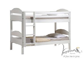 Verona Design Ltd Maximus Bunk Bed Whitewash 3' Single Whitewash Red Bunk Bed Bunk Bed