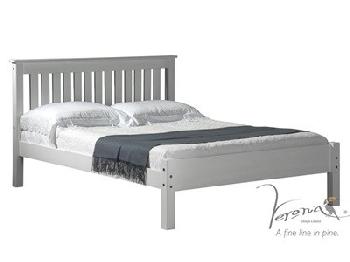 Verona Design Ltd Shaker Whitewash 4' Small Double Whitewash Slatted Bedstead Wooden Bed