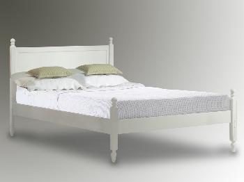 Verona Florence Extra Long Double White Wooden Bed Frame