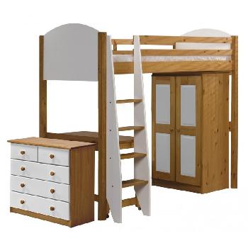 Verona High Sleeper Storage Set White