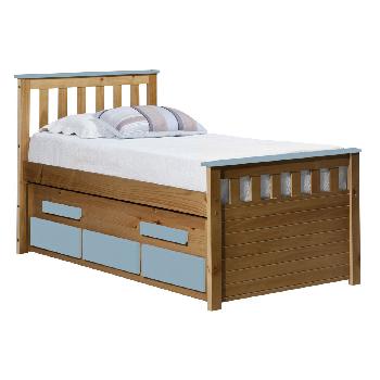 Verona Kids Bergamo Captains Bed - Antique and Baby Blue